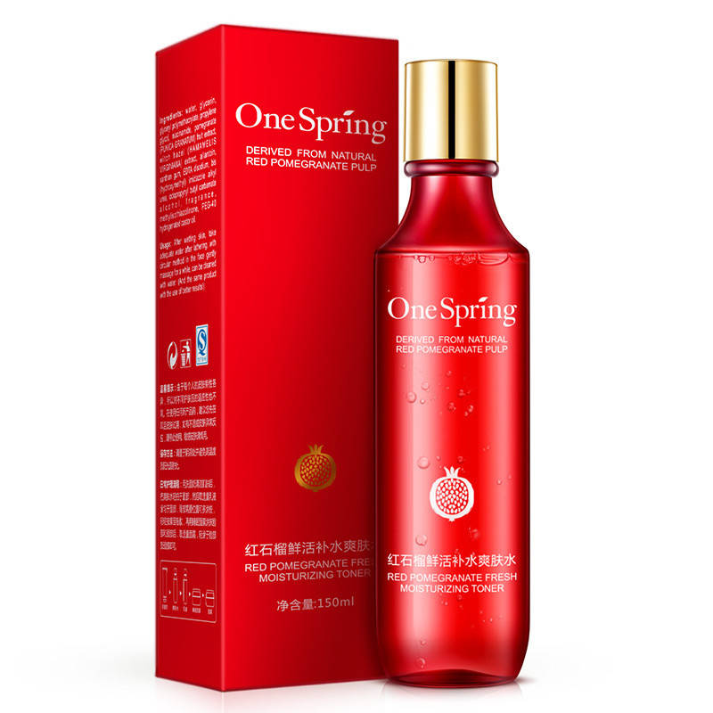 Тонер для лица с экстрактом граната и с гиалуроновой кислотой One Spring Red Pomegranate, 150мл
Тонер для лица с экстрактом граната и с гиалуроновой кислотой One Spring Red Pomegranate, 150мл