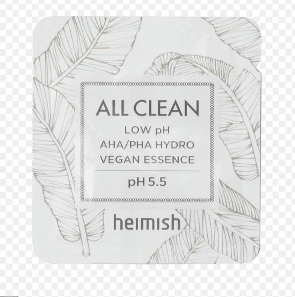 Эссенция с кислотами Heimish All Clean low pH Balancing Vegan Essence, 1,5 мл ( пробник)
Эссенция с кислотами Heimish All Clean low pH Balancing Vegan Essence, 1,5 мл ( пробник)
