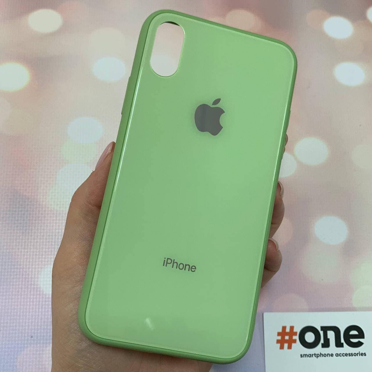 Чехол для iPhone X Xs стеклянный плотный чехол с логотипом на телефон айфон х 10 салатовый GSS
Чехол для iPhone X Xs стеклянный плотный чехол с логотипом на телефон айфон х 10 салатовый GSS