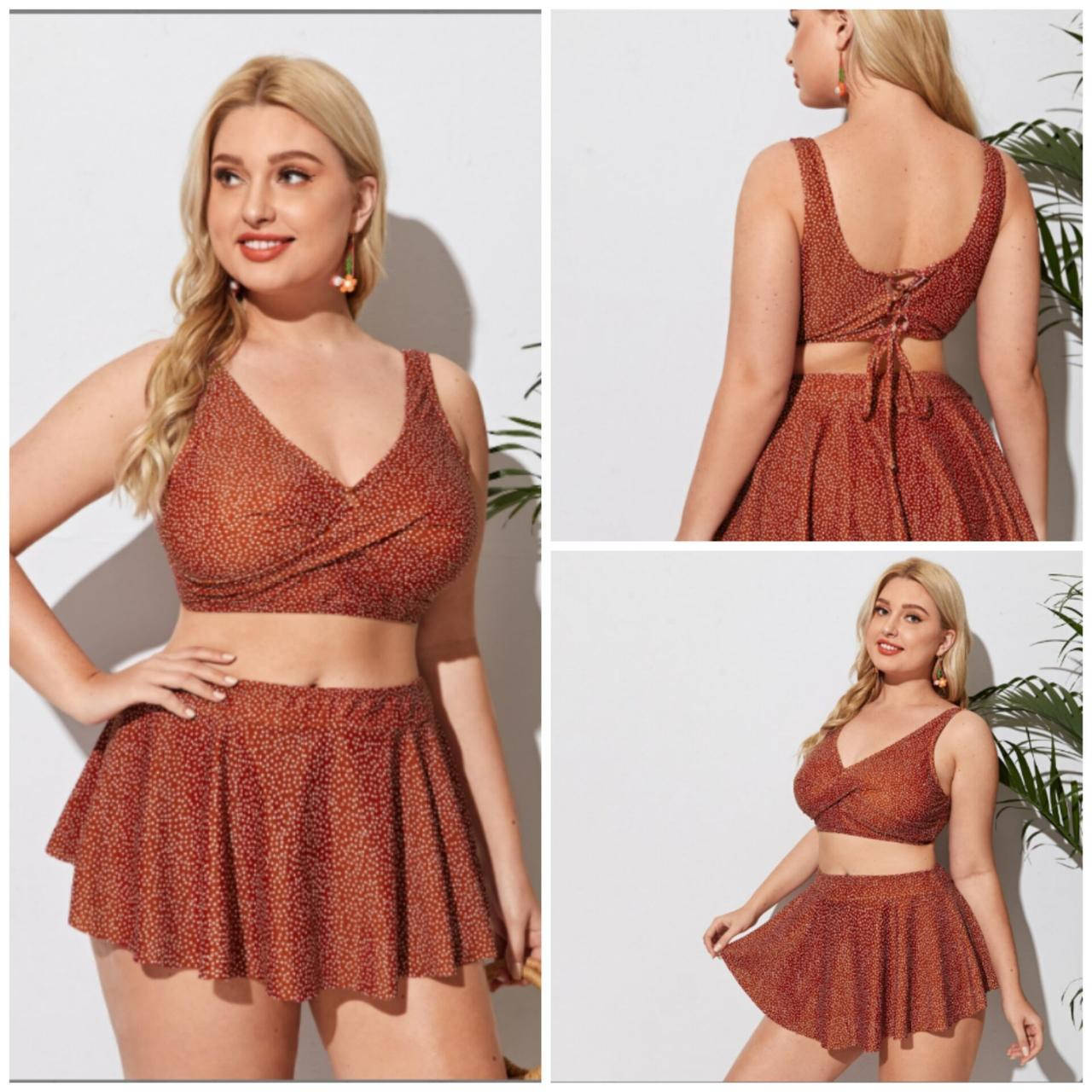 Купальник Раздельный с Юбкой. Танкини. Большие размеры., Коричневый
Купальник Раздельный с Юбкой. Танкини. Большие размеры., Коричневый