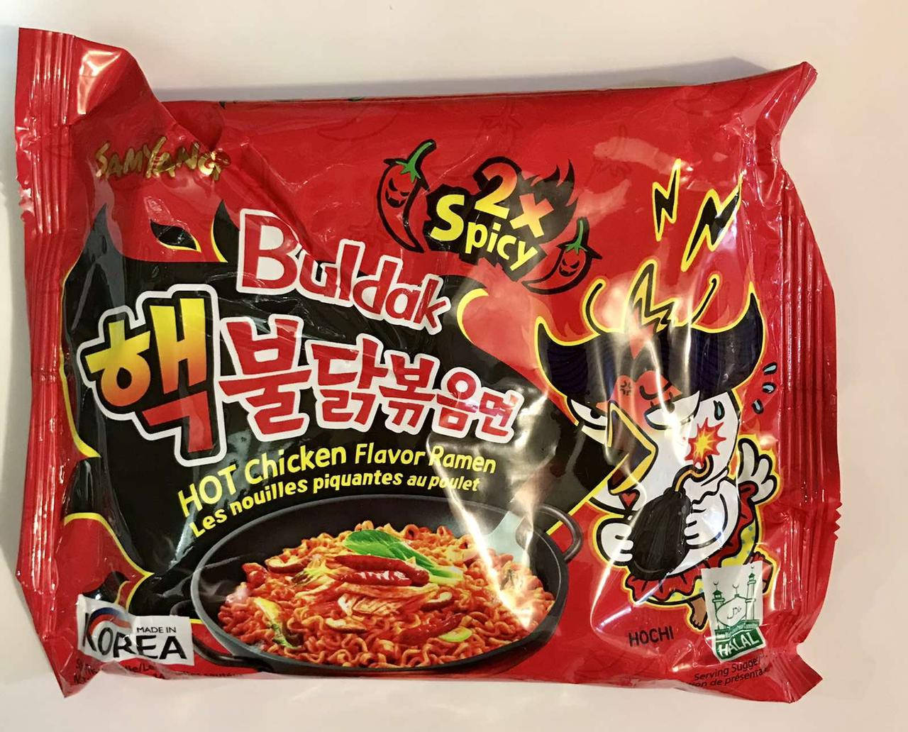 Корейская лапша очень острая со вкусом курицы SAMYANG 2X Spicy Buldak Hot Chicken Flavor Ramen 140g (Корея)
Корейская лапша очень острая со вкусом курицы SAMYANG 2X Spicy Buldak Hot Chicken Flavor Ramen 140g (Корея)