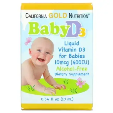Витамин Д3 детские капли California Gold Nutrition (Baby Vitamin D3 Liquid) 10 мкг 400 МЕ 10 мл
Витамин Д3 детские капли California Gold Nutrition (Baby Vitamin D3 Liquid) 10 мкг 400 МЕ 10 мл