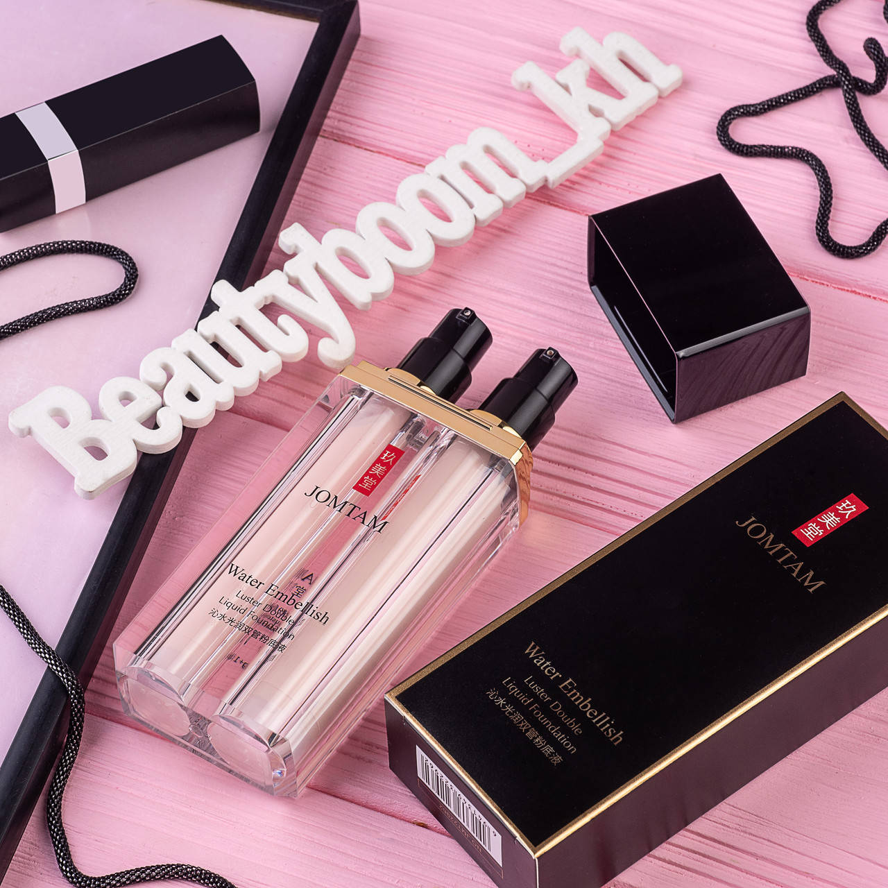 Крем-база под макияж + тональный крем-корректор JOMTAM Water Embellish Luster Double Liquid Foundation
Крем-база под макияж + тональный крем-корректор JOMTAM Water Embellish Luster Double Liquid Foundation