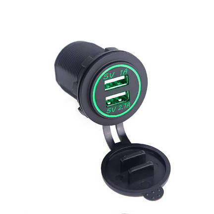 USB розетка SF-50-2 автомобильная круглая врезная (12-24В, 2 USB, 3.1А, с крышкой, с зеленой подсветкой)
USB розетка SF-50-2 автомобильная круглая врезная (12-24В, 2 USB, 3.1А, с крышкой, с зеленой подсветкой)