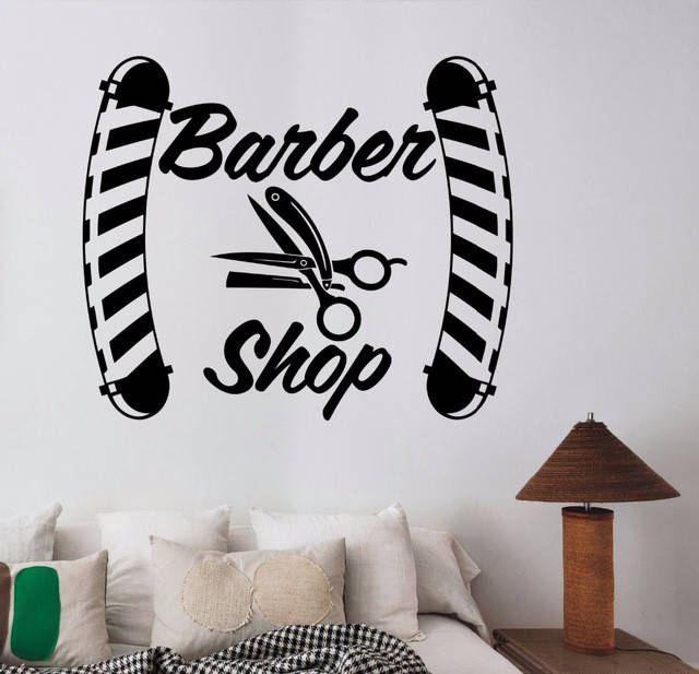 Виниловая наклейка- barber shop(ножницы)30х35 см 
Виниловая наклейка- barber shop(ножницы)30х35 см