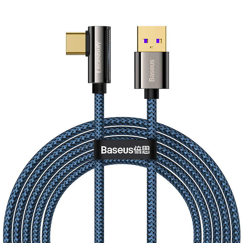 Кабель угловой для зарядки телефона USB Type-C Android BASEUS Legend Series 200см |66W 5A| Синий 
Кабель угловой для зарядки телефона USB Type-C Android BASEUS Legend Series 200см |66W 5A| Синий