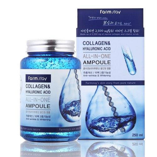 Farmstay Collagen & Hyaluronic Acid All In One Ampoule Ампульная сыворотка с гиалуроновой кислотой
Farmstay Collagen & Hyaluronic Acid All In One Ampoule Ампульная сыворотка с гиалуроновой кислотой