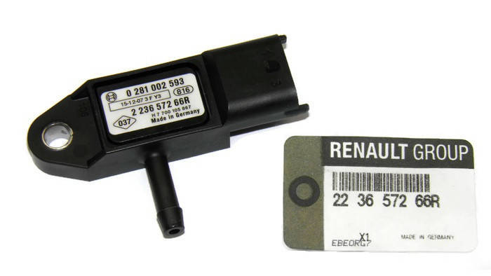 Renault (Original) 223657266R - Датчик давления наддува воздуха (мапсенсор) на Рено Трафик II 1.9dci
Renault (Original) 223657266R - Датчик давления наддува воздуха (мапсенсор) на Рено Трафик II 1.9dci