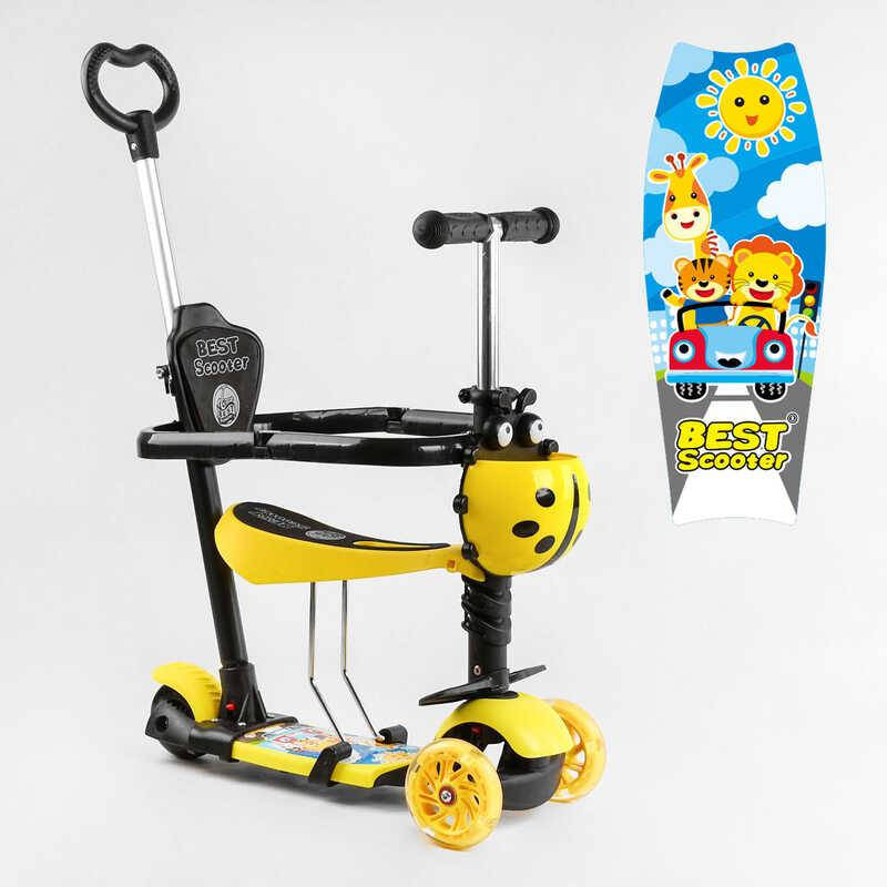 Самокат-трансформер 6-в-1 с бортиком и подсветкой Best Scooter Божья коровка Мульт желтый 22044
Самокат-трансформер 6-в-1 с бортиком и подсветкой Best Scooter Божья коровка Мульт желтый 22044