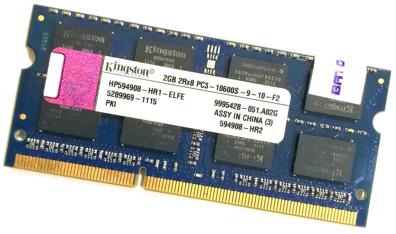 Оперативная память для ноутбука Kingston SODIMM DDR3 2Gb 1333MHz PC3 10600S 2R8 CL9 MIX Б/У
Оперативная память для ноутбука Kingston SODIMM DDR3 2Gb 1333MHz PC3 10600S 2R8 CL9 MIX Б/У