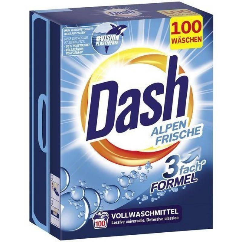 Универсальный стиральный порошок Dash Alpen Frische 6.5 кг 100 стирок
Универсальный стиральный порошок Dash Alpen Frische 6.5 кг 100 стирок