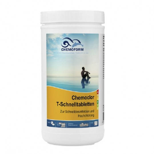 Хлор шокового действия для бассейна Chemoform Chemochlor-T-Schnelltabletten (хлор в таблетках 1 кг. по 20 г)
Хлор шокового действия для бассейна Chemoform Chemochlor-T-Schnelltabletten (хлор в таблетках 1 кг. по 20 г)