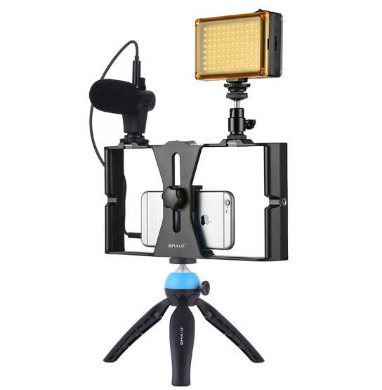 Профессиональный набор блогера PULUZ 5в1 (рамка для телефона+микрофон+LED подсветка), Черный
Профессиональный набор блогера PULUZ 5в1 (рамка для телефона+микрофон+LED подсветка), Черный