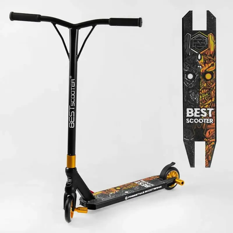 Самокат трюковый Best Scooter желтый HIC система пеги алюминиевый диск и дека колёса PU d 110мм
Самокат трюковый Best Scooter желтый HIC система пеги алюминиевый диск и дека колёса PU d 110мм