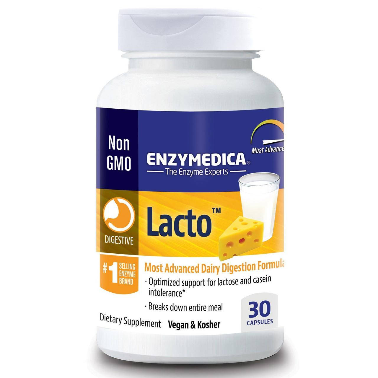 Enzymedica, Lacto, формула для переваривания молочных продуктов последнего поколения, 30 капсул
Enzymedica, Lacto, формула для переваривания молочных продуктов последнего поколения, 30 капсул