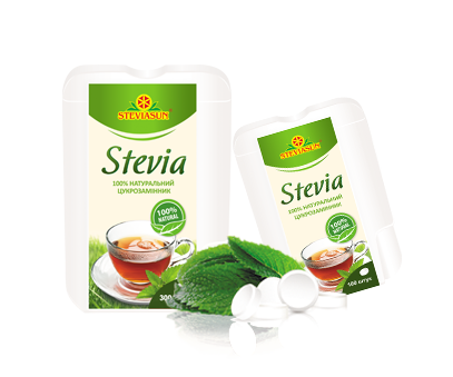 Сухий екстракт стевії, 100 таблеток Стевіясан
Сухий екстракт стевії, 100 таблеток Стевіясан