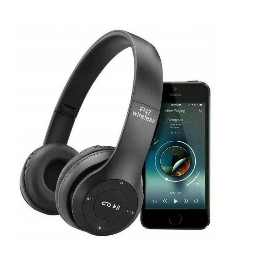 Беспроводные стерео наушники P47 Bluetooth с микрофоном / Накладные наушники с MP3 плеером и радио Черный
Беспроводные стерео наушники P47 Bluetooth с микрофоном / Накладные наушники с MP3 плеером и радио Черный