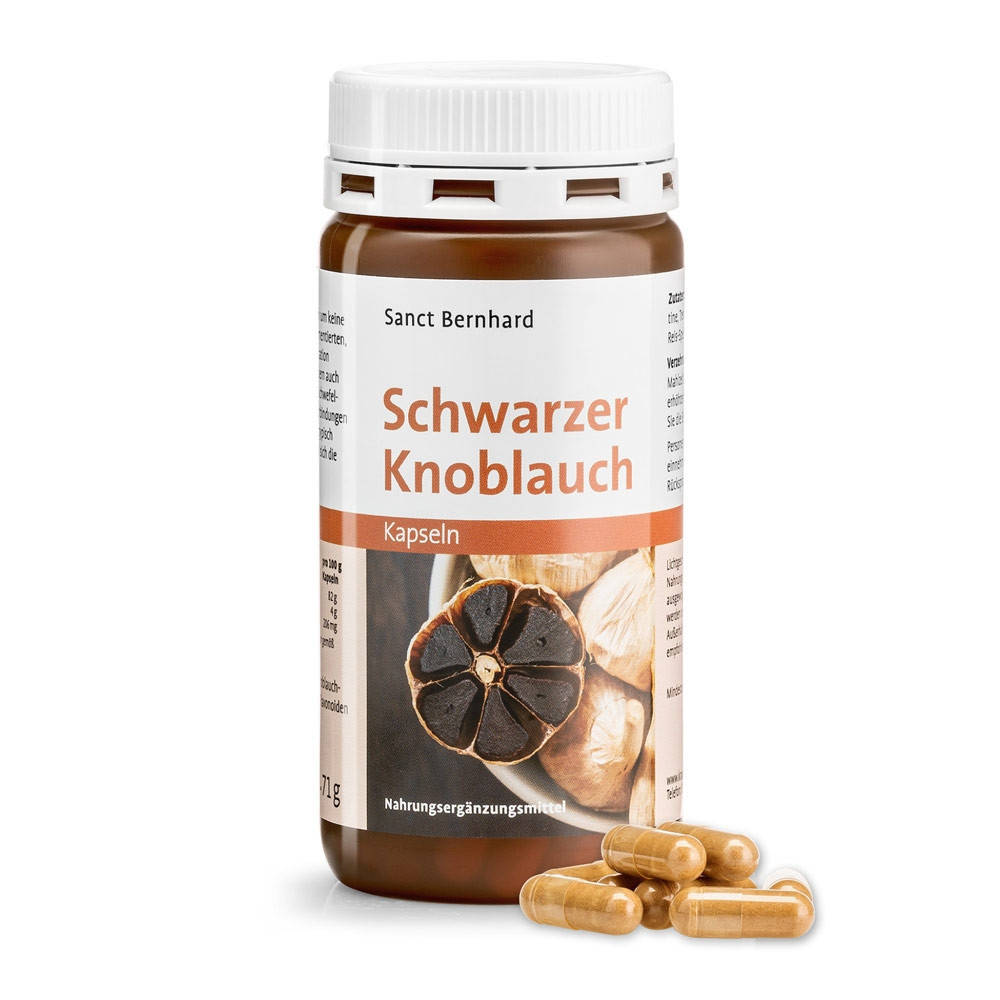 Sanct Bernhar - Экстракт ферментированного черного чеснока «Schwarzer-Knoblauch» 500 мг, 120 капсул
Sanct Bernhar - Экстракт ферментированного черного чеснока «Schwarzer-Knoblauch» 500 мг, 120 капсул