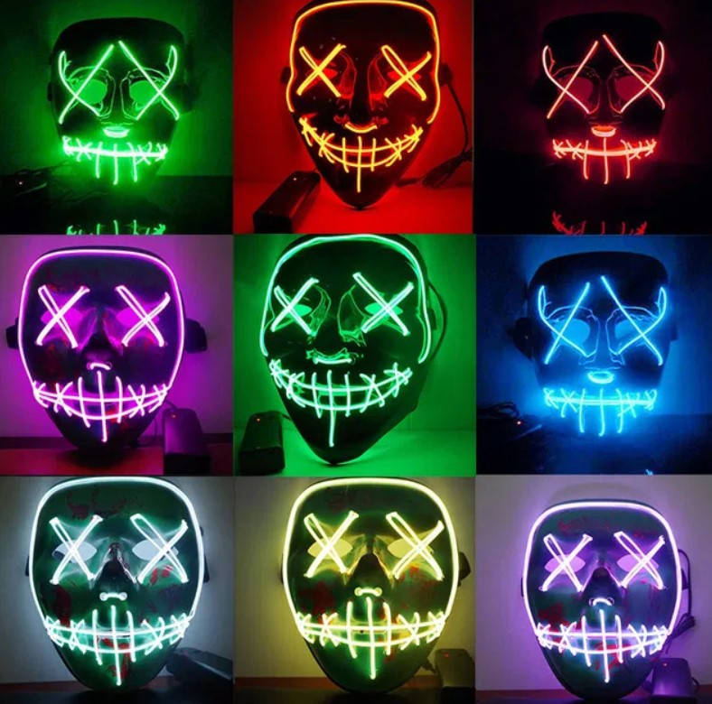 Неоновая маска "Судная ночь" (розовая, красная, зеленая, синяя) | Led маска для вечеринок | Светящаяся маска
Неоновая маска "Судная ночь" (розовая, красная, зеленая, синяя) | Led маска для вечеринок | Светящаяся маска
