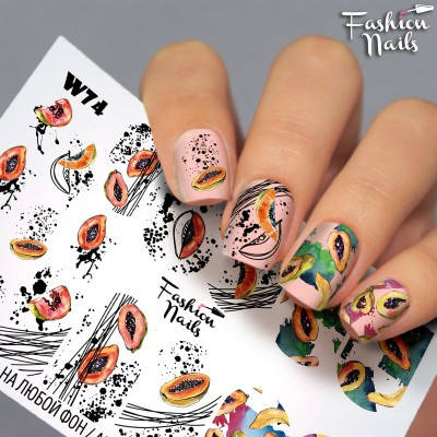 Слайдер-дизайн наклейки на ногти для маникюра водные Fashion Nails W74 фрукты манго, Оранжевый
Слайдер-дизайн наклейки на ногти для маникюра водные Fashion Nails W74 фрукты манго, Оранжевый