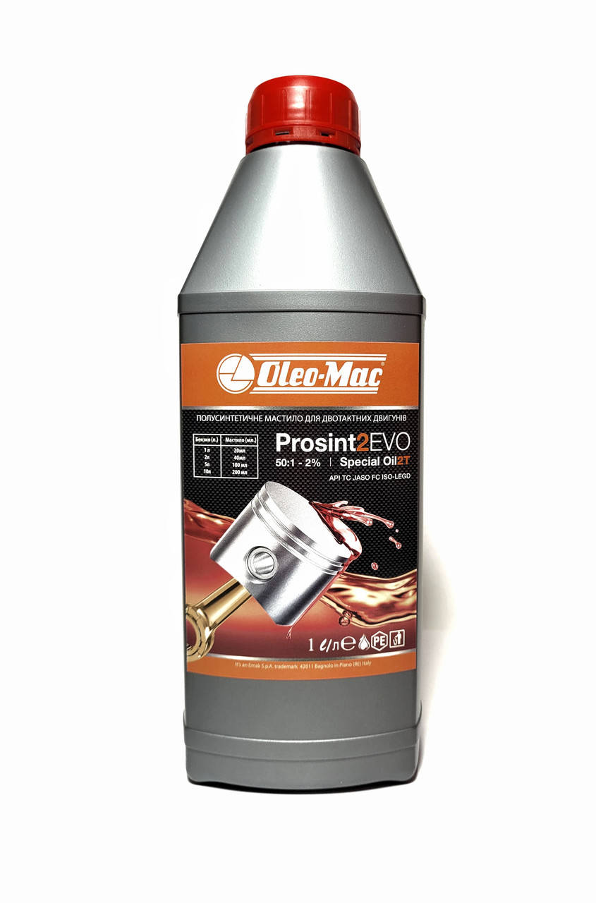 Масло моторное полусинтетическое Oleo-Mac Prosint 2Evo 2T (1л.) (разливное, 100% Оригинал)
Масло моторное полусинтетическое Oleo-Mac Prosint 2Evo 2T (1л.) (разливное, 100% Оригинал)