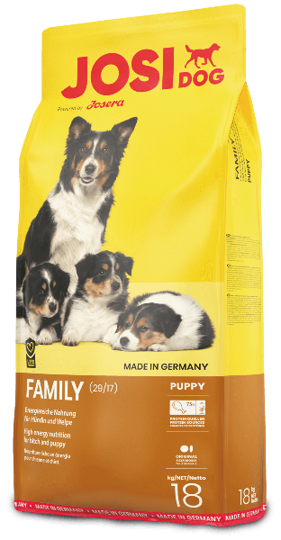 JosiDog Family (ЙозиДог Фэмили) сухой корм без глютена для самок собак и щенков 18 кг.
JosiDog Family (ЙозиДог Фэмили) сухой корм без глютена для самок собак и щенков 18 кг.