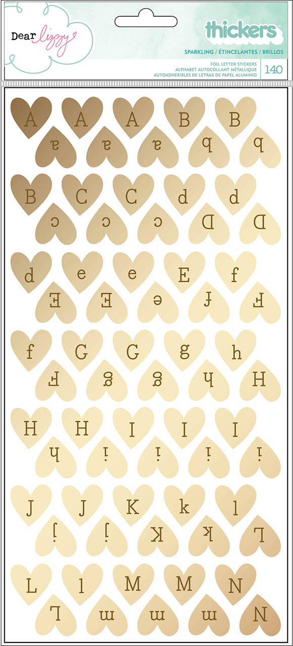 Алфавіт - Fine & Dandy - Foil - Sparkling - Gold Hearts (140 Piece) 
Алфавіт - Fine & Dandy - Foil - Sparkling - Gold Hearts (140 Piece)