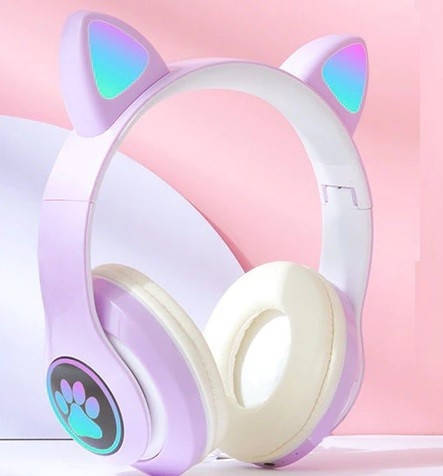 Детские беспроводные наушники с ушками кошки LED Bluetooth наушники сиреневые фиолетовые, Сиреневый
Детские беспроводные наушники с ушками кошки LED Bluetooth наушники сиреневые фиолетовые, Сиреневый
