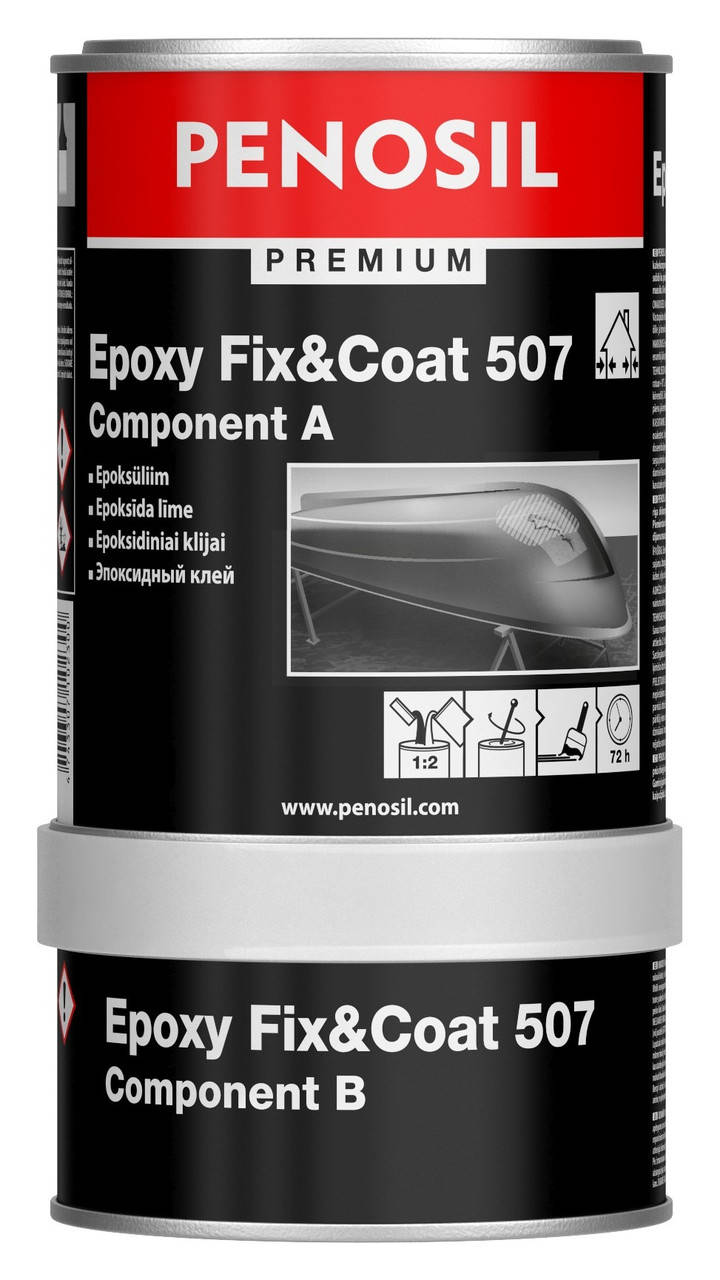 PENOSIL двухкомпонентный эпоксидный клей Premium Epoxy Fix&Coat 507 (665 ml + 335 ml), прозрачный, Белый
PENOSIL двухкомпонентный эпоксидный клей Premium Epoxy Fix&Coat 507 (665 ml + 335 ml), прозрачный, Белый