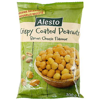 Горішки Алесто арахіс з сиром і беконом Alesto crispy coated peanuts 300g 30шт/ящ (Код : 00-00012275)
Горішки Алесто арахіс з сиром і беконом Alesto crispy coated peanuts 300g 30шт/ящ (Код : 00-00012275)