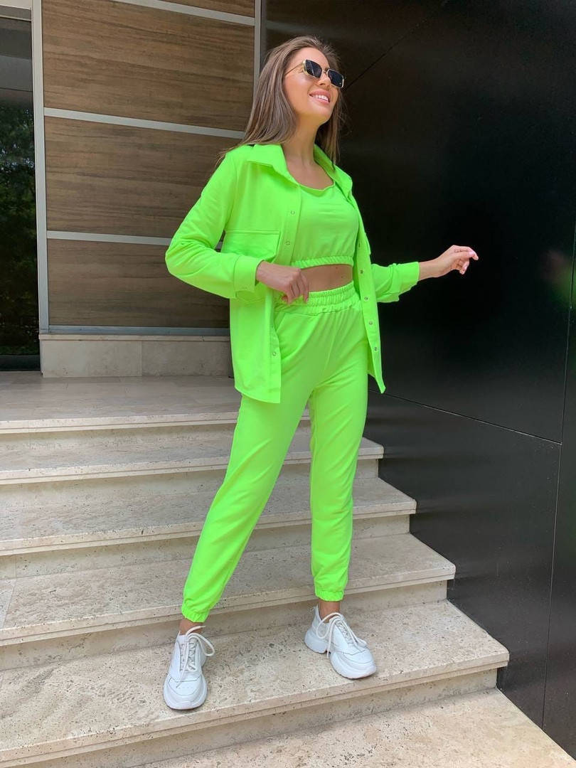 Спортивный костюм женский тройка, Салатовый
Спортивный костюм женский тройка, Салатовый