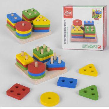 Деревянный геометричный сортер
Деревянный геометричный сортер