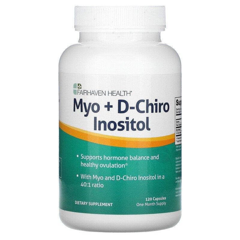 Мио-инозитол + D-хиро инозитол, Myo + D-Chiro Inositol, Fairhaven Health, 120 капсул (FHH-00227)
Мио-инозитол + D-хиро инозитол, Myo + D-Chiro Inositol, Fairhaven Health, 120 капсул (FHH-00227)