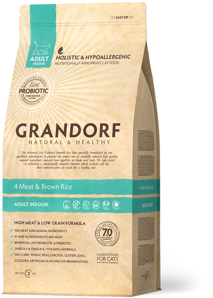Grandorf (Грандорф) Probiotics 4 Meat & Brown Rice 2 кг - корм для котов 4 вида мяса с бурым рисом
Grandorf (Грандорф) Probiotics 4 Meat & Brown Rice 2 кг - корм для котов 4 вида мяса с бурым рисом
