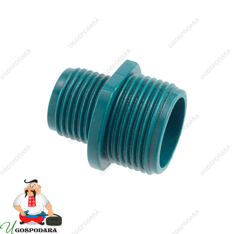 Переходник 1/2'' наружная резьба x 3/4'' наружная резьба 
Переходник 1/2'' наружная резьба x 3/4'' наружная резьба