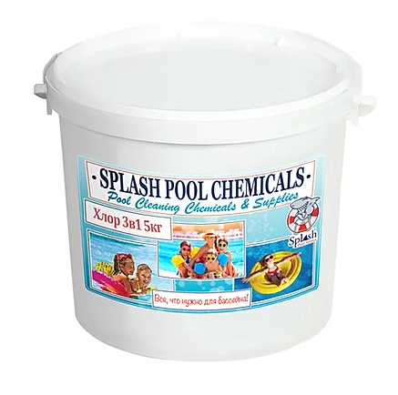 Комбинированный хлор 3в1 SPLASH Мультитаб 5 кг для дезинфекции воды в бассейне в таблетках по 200г.
Комбинированный хлор 3в1 SPLASH Мультитаб 5 кг для дезинфекции воды в бассейне в таблетках по 200г.