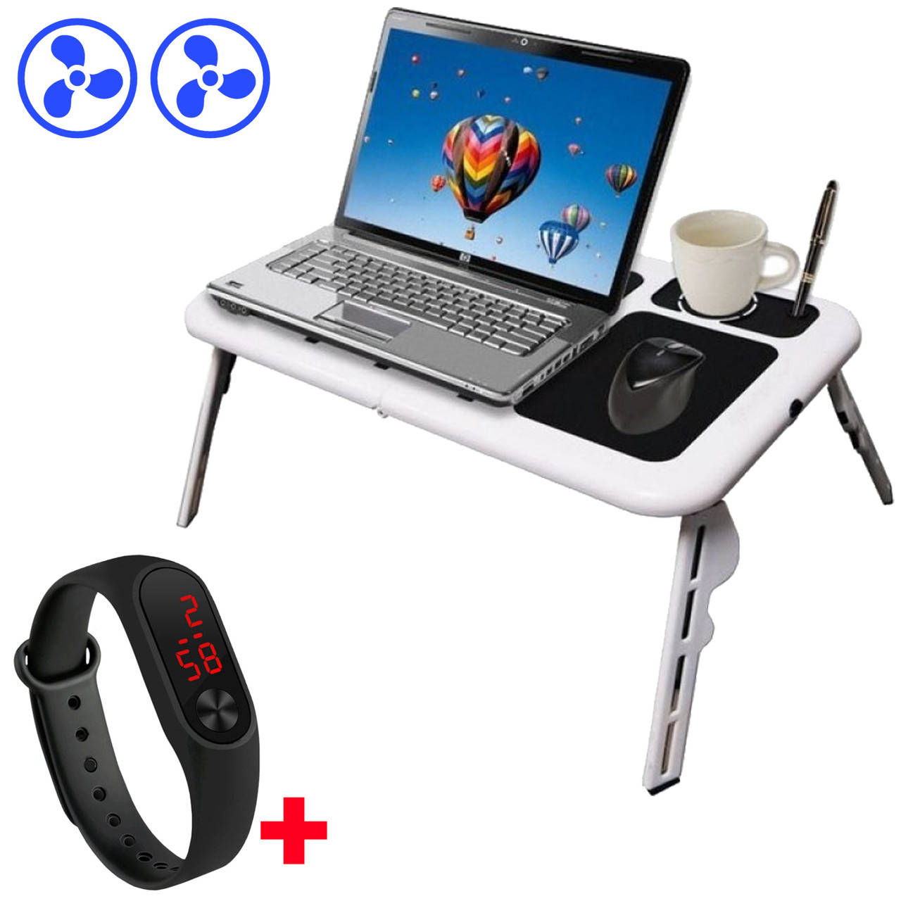 Складной Столик трансформер для ноутбука Laptop Table Подставка для ноутбука с вентилятором+Часы SMK
Складной Столик трансформер для ноутбука Laptop Table Подставка для ноутбука с вентилятором+Часы SMK