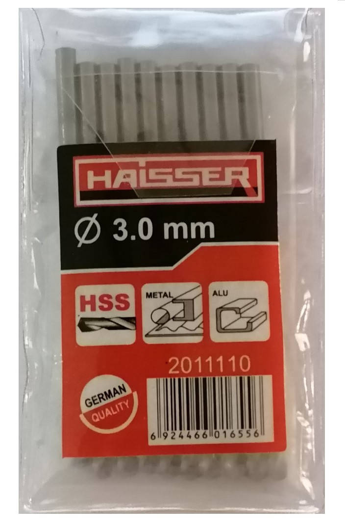 Сверло по металлу 3.0х33х61 мм цилиндрический хвостовик (DIN 338), HAISSER (HS101005/2011110)
Сверло по металлу 3.0х33х61 мм цилиндрический хвостовик (DIN 338), HAISSER (HS101005/2011110)