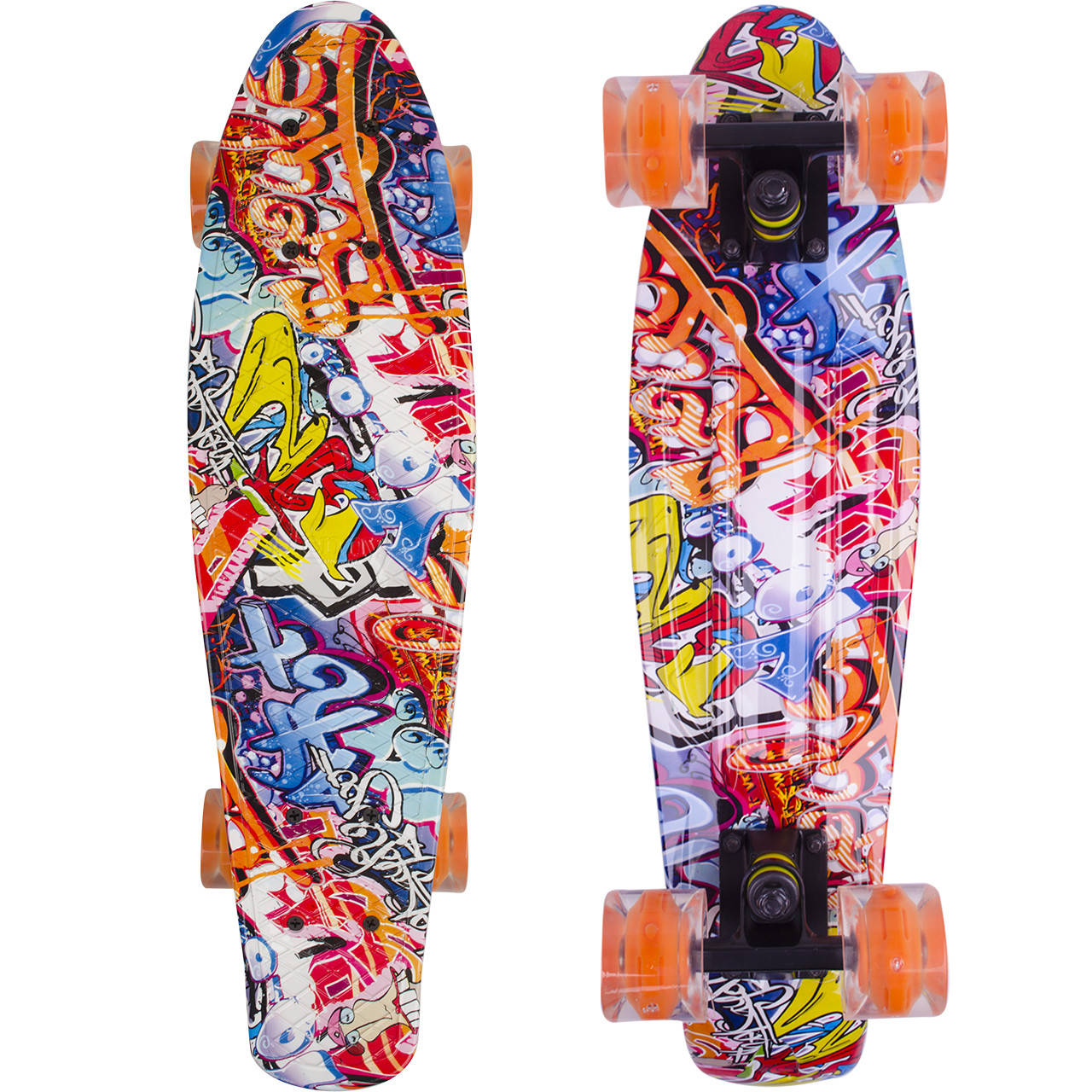Пенни борд со светящимися колесами penny board Graffiti с рисунком граффити, Разные цвета
Пенни борд со светящимися колесами penny board Graffiti с рисунком граффити, Разные цвета