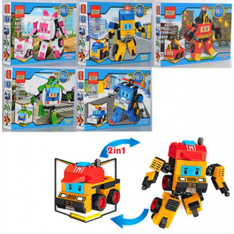 Конструктор 48001-6 Робокар Поли (ROBOCARPOLY), 2В1 (Машинка+робот), ОТ 143 деталей, 6 ВИДОВ.
Конструктор 48001-6 Робокар Поли (ROBOCARPOLY), 2В1 (Машинка+робот), ОТ 143 деталей, 6 ВИДОВ.