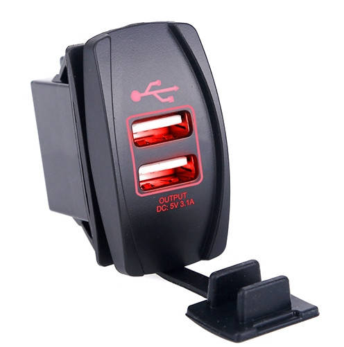USB розетка F1 автомобильная прямоугольная врезная (12-24В, 2 USB, 3.1А, с крышкой, с красной подсветкой)
USB розетка F1 автомобильная прямоугольная врезная (12-24В, 2 USB, 3.1А, с крышкой, с красной подсветкой)