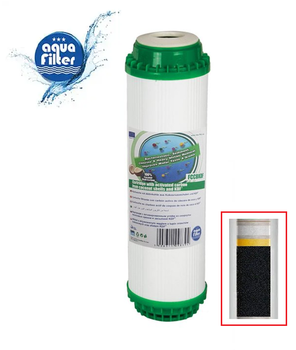 Комбинированный картридж Aquafilter FCCB +KDF (активированный уголь из скорлупы кокосовых орехов)
Комбинированный картридж Aquafilter FCCB +KDF (активированный уголь из скорлупы кокосовых орехов)