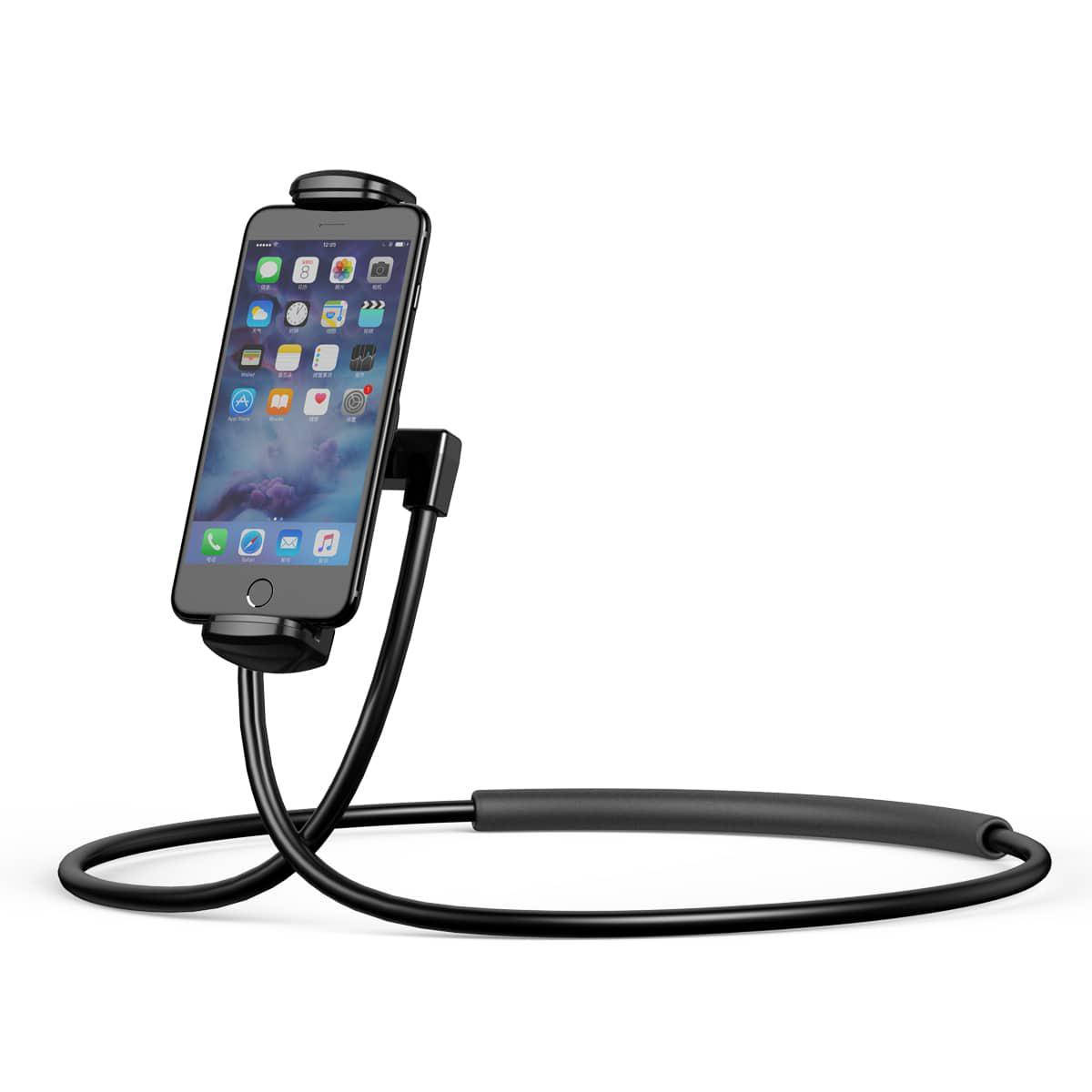Универсальный держатель для смартфона Baseus Neck-Mounted Lazy Bracket 4″-10″ Black (SUJG-LR01), Черный
Универсальный держатель для смартфона Baseus Neck-Mounted Lazy Bracket 4″-10″ Black (SUJG-LR01), Черный