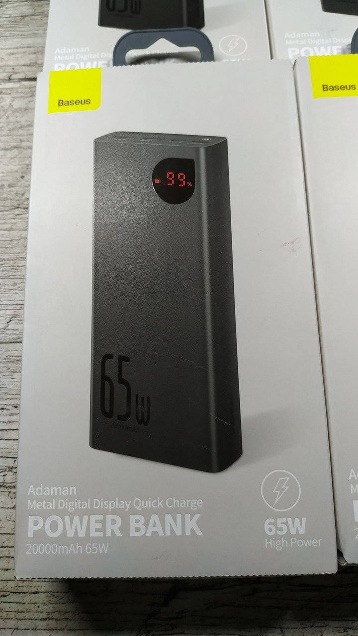 Внешний аккумулятор для ноутбука телефона Базеус Baseus 65 w 20000 mAh QC PD metal Adaman
Внешний аккумулятор для ноутбука телефона Базеус Baseus 65 w 20000 mAh QC PD metal Adaman