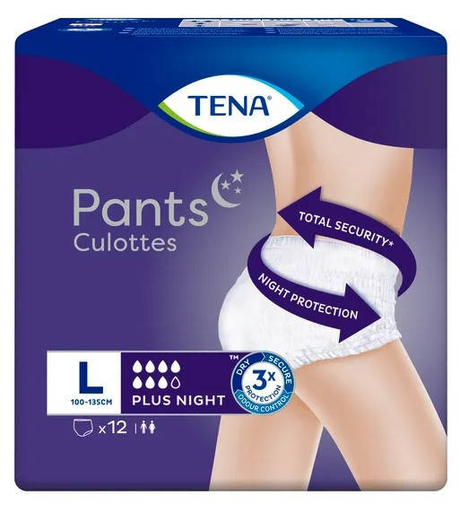 Трусиы для взрослых впитывающие 7 капель , TENA pants Night розмір L 12 шт.( 100-135cm)
Трусиы для взрослых впитывающие 7 капель , TENA pants Night розмір L 12 шт.( 100-135cm)