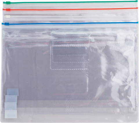 Папка - конверт на молнии zip-lock, А4, глянцевый прозрачный пластик, цветная, ассорти 
Папка - конверт на молнии zip-lock, А4, глянцевый прозрачный пластик, цветная, ассорти