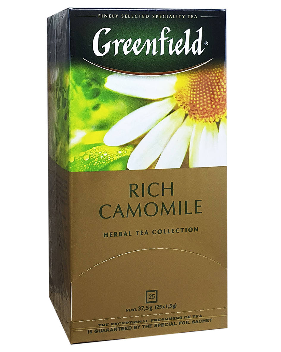 Чай трав'яний з ромашкою, яблуком і корицею в пакетиках Greenfield Rich Camomile 25 шт х 1,5 г (694)
Чай трав'яний з ромашкою, яблуком і корицею в пакетиках Greenfield Rich Camomile 25 шт х 1,5 г (694)