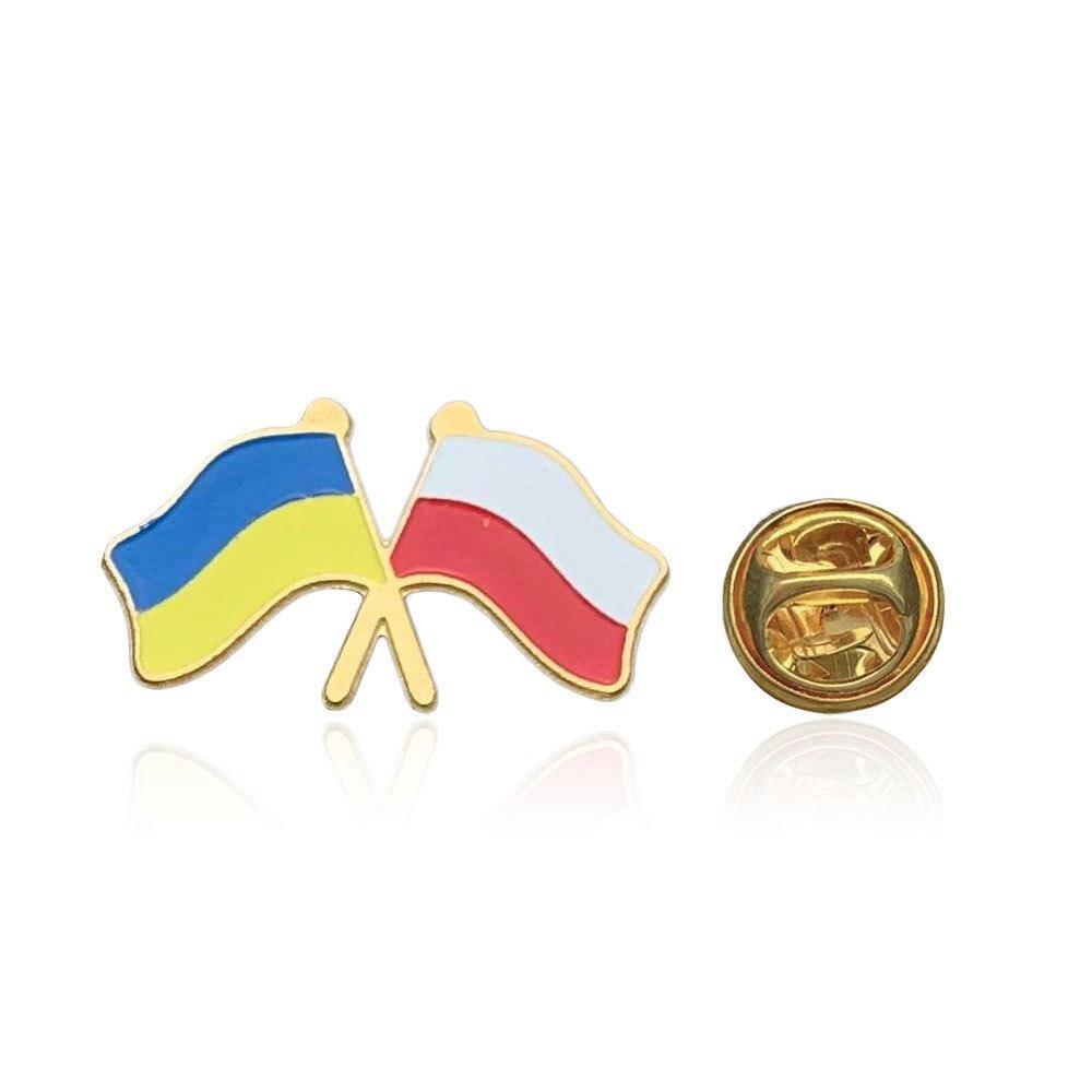 Брошь-значок BROCHE Флаг Украина-Польша разноцветная BRGV112619 
Брошь-значок BROCHE Флаг Украина-Польша разноцветная BRGV112619