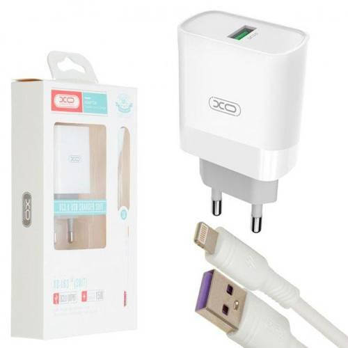 Сетевое зарядное устройство XO L63 адаптер 1USB / QC3.0 / 2.4A / 15W + Lightning black, Черный
Сетевое зарядное устройство XO L63 адаптер 1USB / QC3.0 / 2.4A / 15W + Lightning black, Черный
