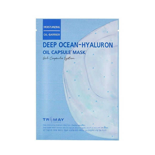 Глубокоувлажняющая маска с гиалуроновой кислотой Trimay Deep Ocean Hyaluron Oil Capsule Mask
Глубокоувлажняющая маска с гиалуроновой кислотой Trimay Deep Ocean Hyaluron Oil Capsule Mask